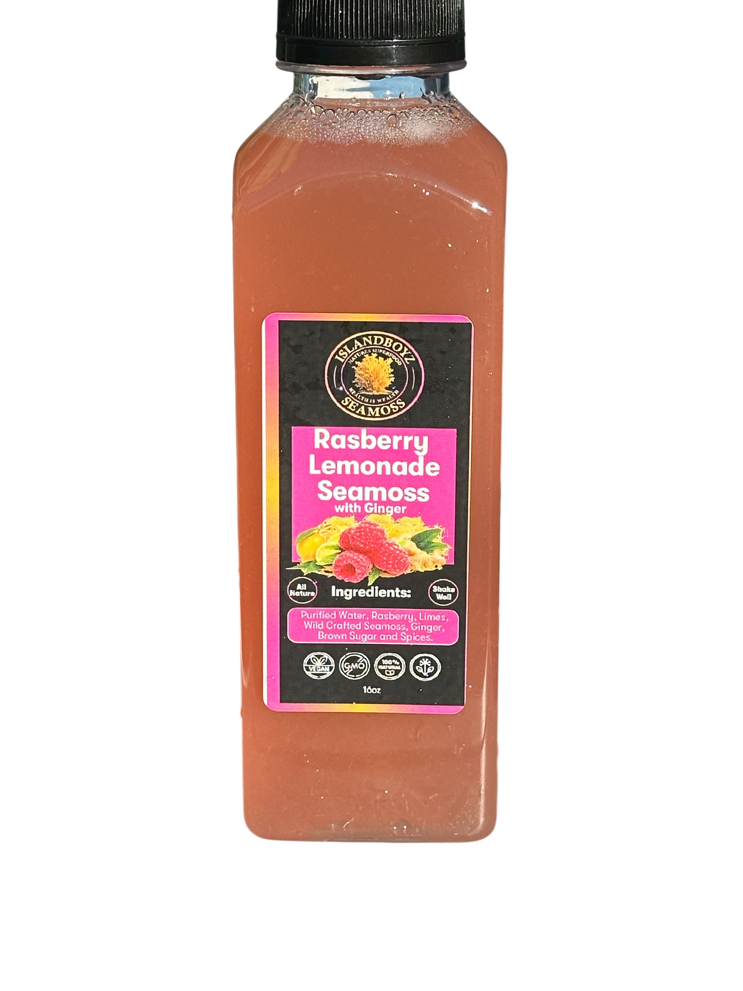 Raspberry Lemonade Seamoss Juice  with Ginger